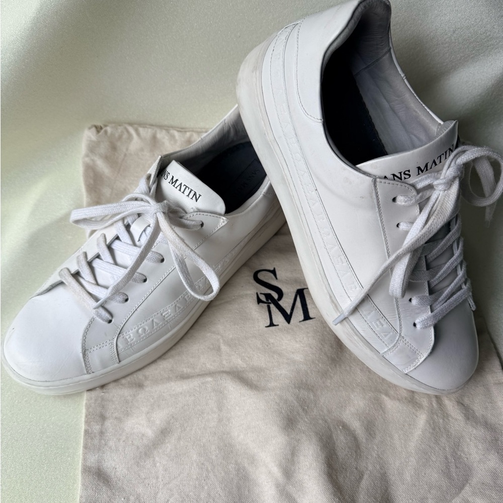 Sans Matin Women's White Lala Platform Sneaker Shoes